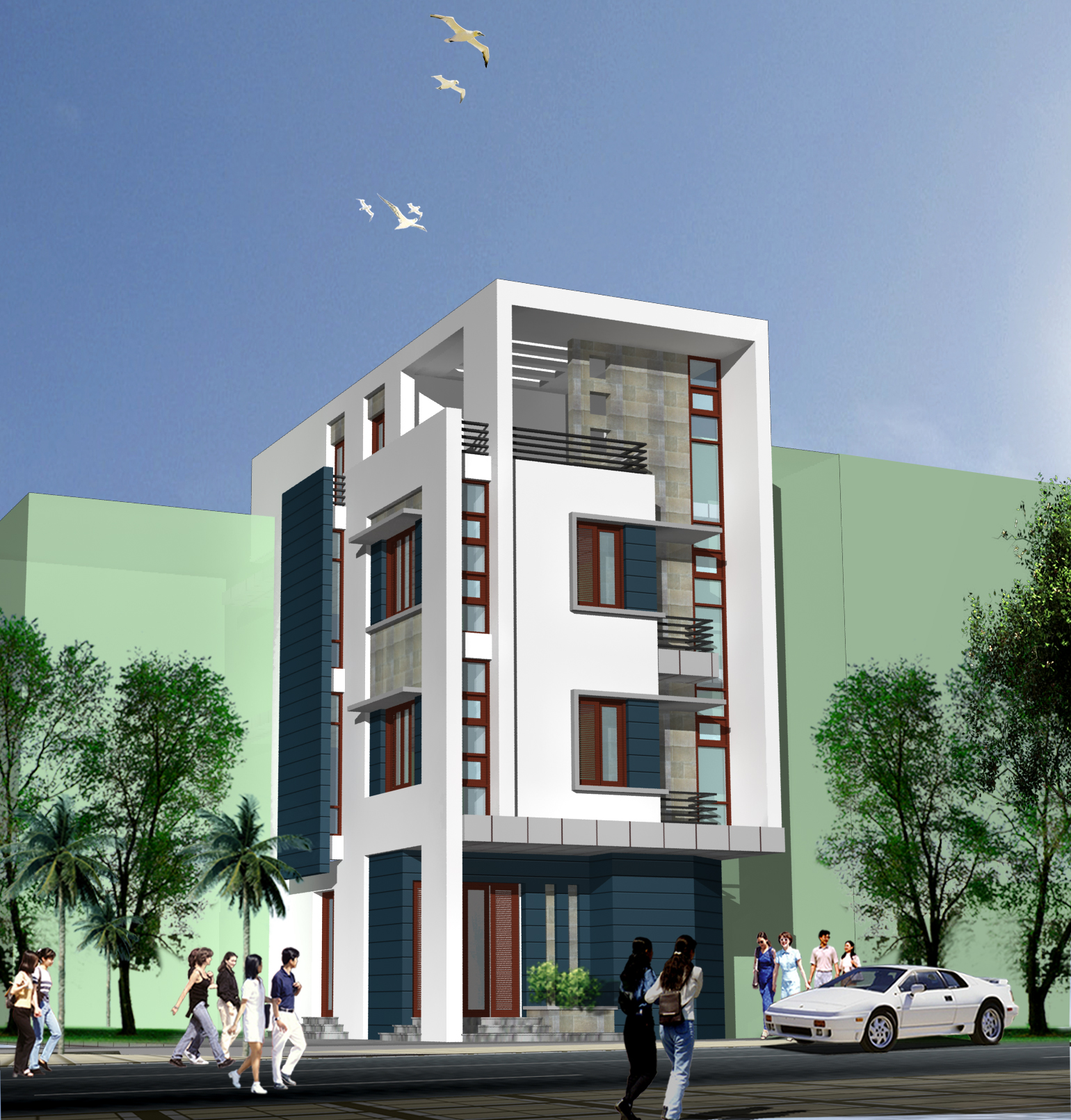 Interior Design Green Star 145m2 apartment